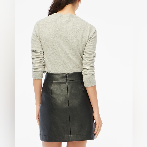 J. Crew Faux Leather A-Line Mini-Skirt NWT Sz 10 - Picture 2 of 6